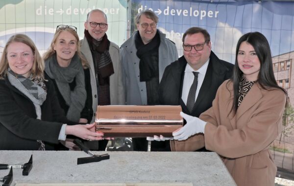 Foundation stone laid for the OPUS project in Krefeld